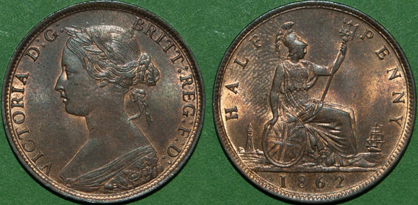 Image of a Victoria bun head halfpenny