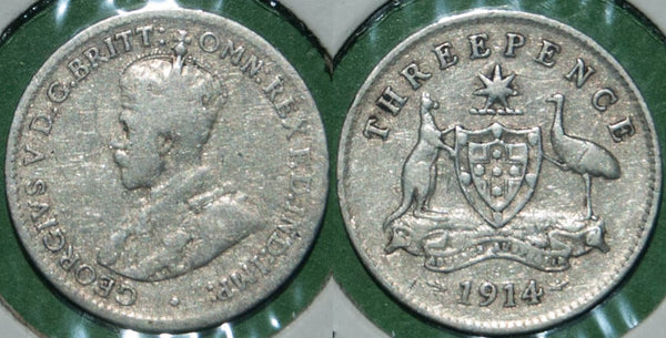 Australia 1914 silver threepence