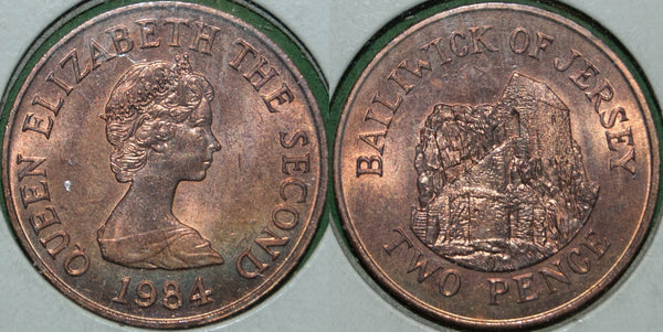 Image of a Jersey 1984 two pence coin