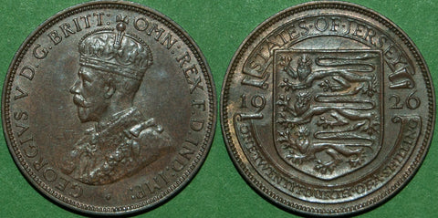 Image of a Jersey 1926 one twenty fourth shilling coin