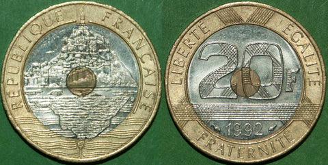 Image of a French 20 Francs coin