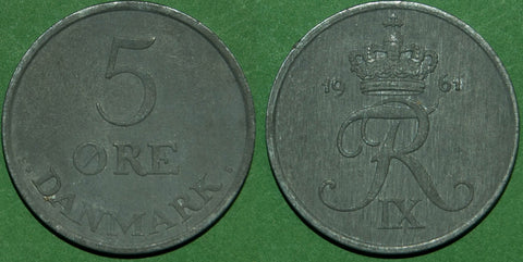 Denmark 1961 Five Ore