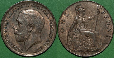 Image of a George the Fifth penny coin