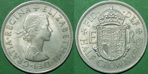 Image of an Elizabeth the Second half crown coin