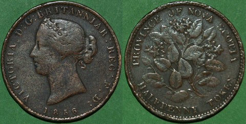 Nova Scotia 1856 Halfpenny Token