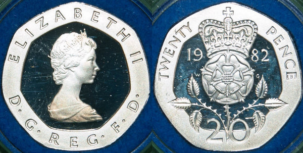 1982 Twenty Pence, Piedfort Silver Proof