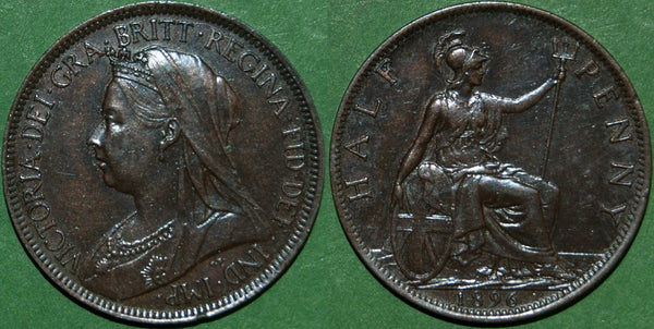 image of an 1896 veiled head halfpenny