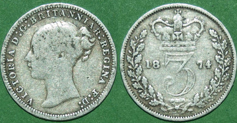 Image of a Victoria young head threepence