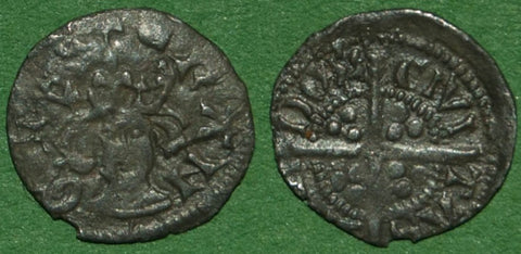 Image of an Edward the first type 5 farthing coin