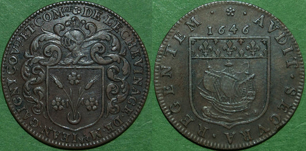 Image of a French jeton dated 1646