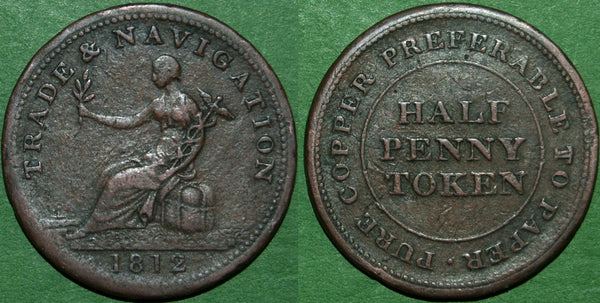 Image of an 1812 halfpenny token