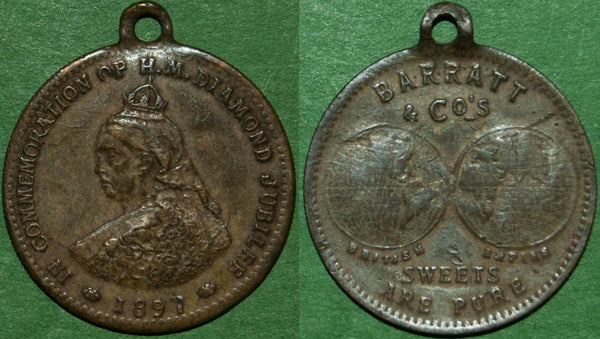 1897 Barratt's Sweets / Diamond Jubilee Commemorative Medallion
