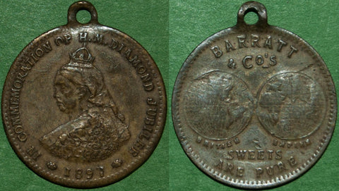 1897 Barratt's Sweets / Diamond Jubilee Commemorative Medallion