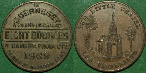 Image of a 1969 Guernsey advertising token
