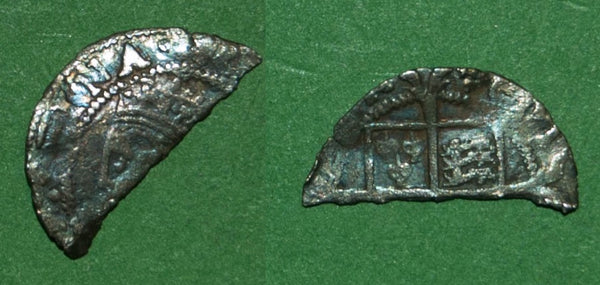 Image of an Elizabeth the First cut halfpenny