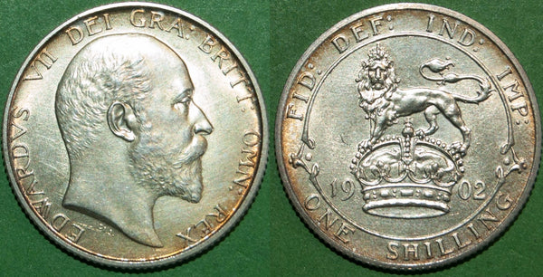 Image of a 1902 Edward the Seventh proof shilling