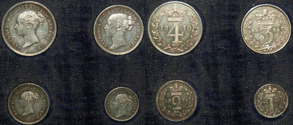 Image of a Victoria Maundy set in a case