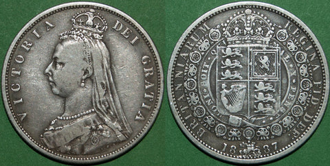 Image of a Victoria Jubilee Head halfcrown coin
