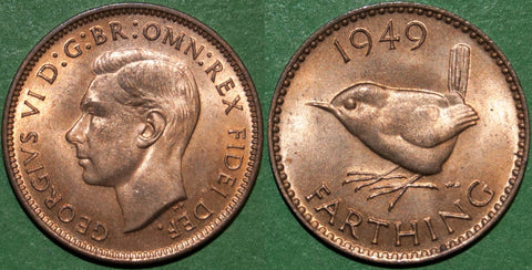 Image of a George the Sixth farthing coin