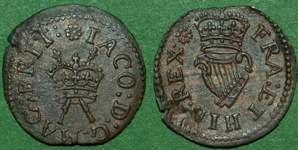 James I Lennox Farthing, mm. Flower