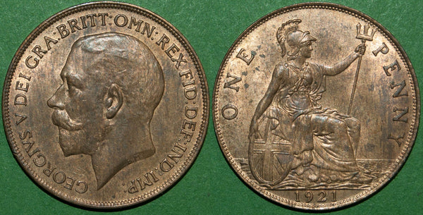 Image of a George the Fifth penny coin