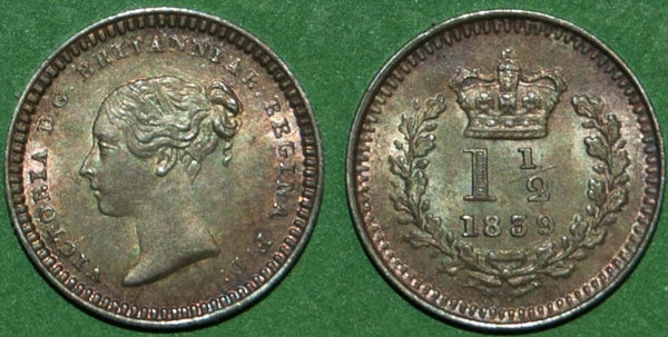 Image of a Victoria threehalfpence coin