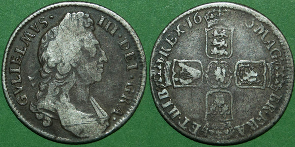 William the Third 1696 first bust shilling