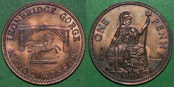 Ironbridge Museum 1987 one penny token