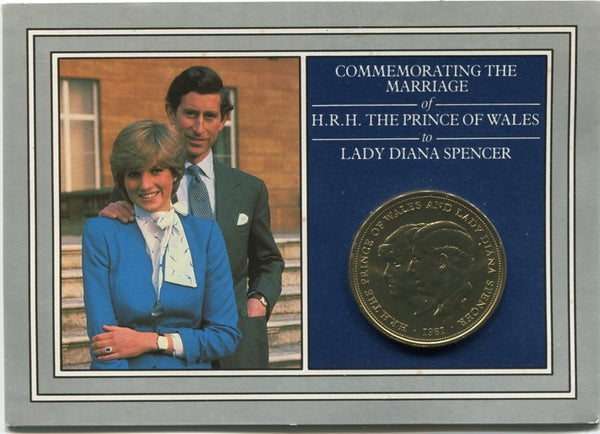 1981 twenty five pence commemorative coin on presentation card