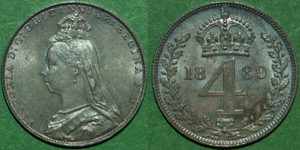 Victoria Jubilee Head Maundy fourpence coin