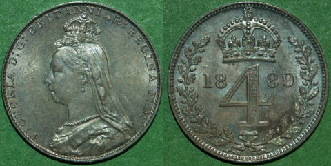 Victoria Jubilee Head Maundy fourpence coin