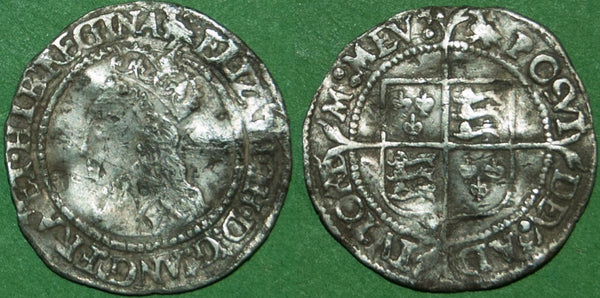 Elizabeth I Halfgroat, mm. Martlet