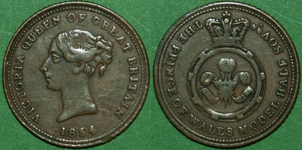 Victoria, 1854 Prince of Wales Model Half Sovereign