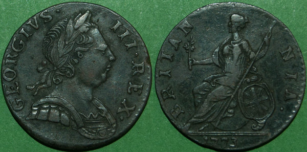 1773 Halfpenny, Contemporary Counterfeit