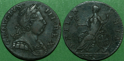 1773 Halfpenny, Contemporary Counterfeit