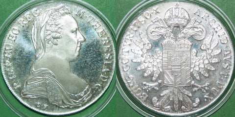 A modern restrike of a Maria Theresa thaler.