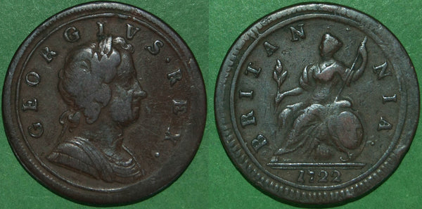 A George the First halfpenny coin