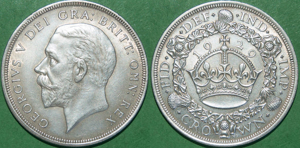 George the Fifth 1929 wreath crown coin