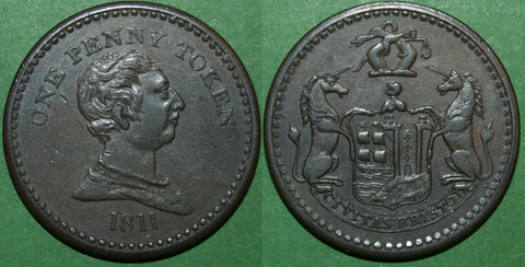 George the Third 1811 penny token of Bristol