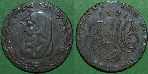 Anglesey 1791 Paris Miners halfpenny token