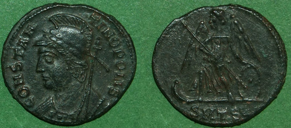 Constantine the First CONSTANTINOPOLIS commemorative follis of Thessalonika