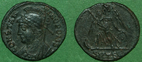 Constantine the First CONSTANTINOPOLIS commemorative follis of Thessalonika