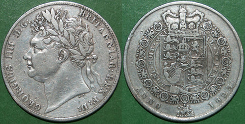 George the Fourth 1823 halfcrown with Garter reverse