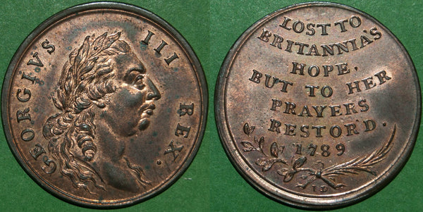 1789 Middlesex token for the St. Paul's Thanksgiving Service