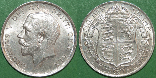 George the Fifth 1916 first issue halfcrown