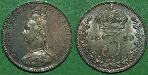 Victoria Jubilee Head Maundy threepence coin