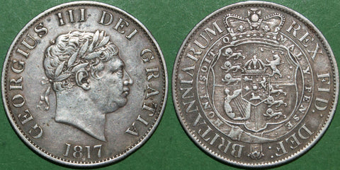 George the Third 1817 small head halfcrown