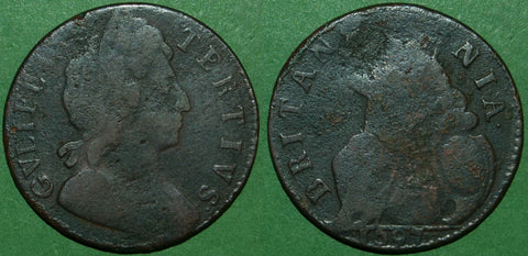 William the Third 1697 first issue halfpenny