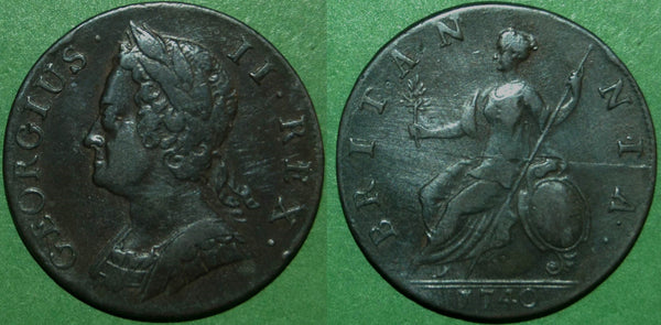 George the Second 1740 second issue halfpenny