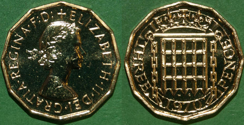 1970 proof threepence